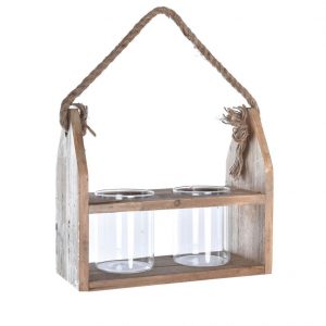 Portavelas de madera